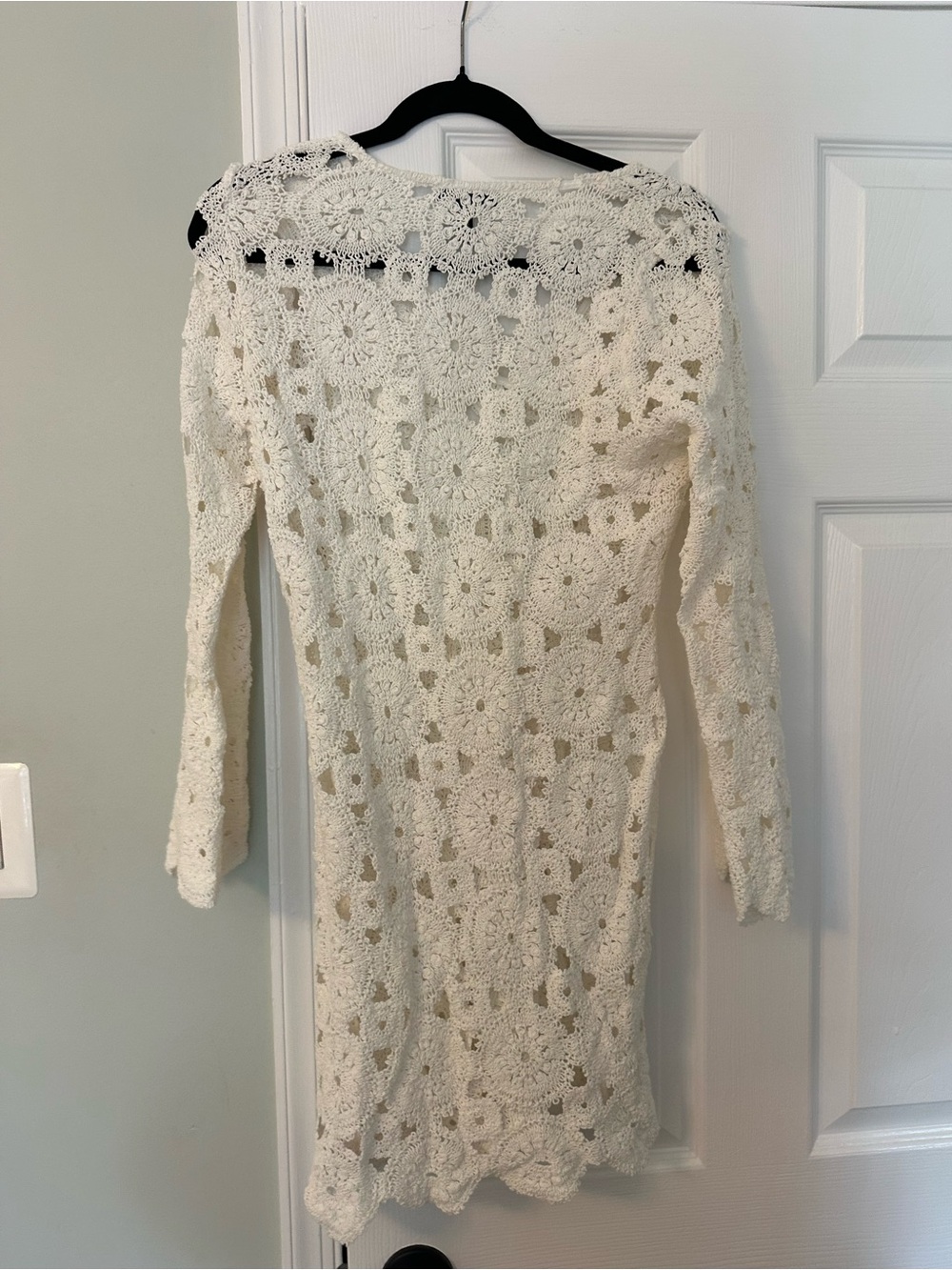 Aqua White Crochet Cover Up - Picture 4 of 4